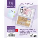 Etui de protection pour carte crédit ou carte de visite PVC lisse 20/100e - Cristal