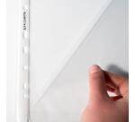 Etui carton de 100 pochettes perforées ouverture haut et côté - polypropylène lisse 6/100e - A4 - Cristal