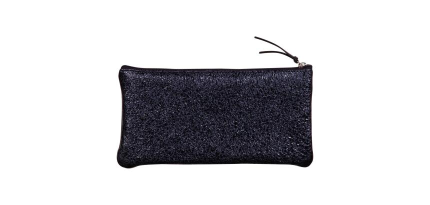 CÉLESTE CUIR Trousse plate 11x22 cm Lazer Bleu