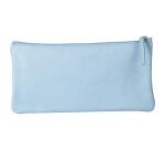 CUIR TEINTÉ Trousse plate 22x11 cm Bleu ciel