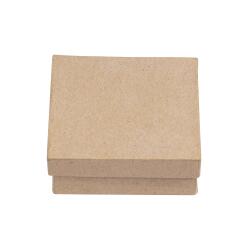 Boite carrée 10x10x3,5cm - Kraft
