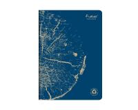 Cahier piqué FOREVER PREMIUM 100% recyclé A4 96 pages ligné papier recyclé blanc 90 g - Bleu cobalt