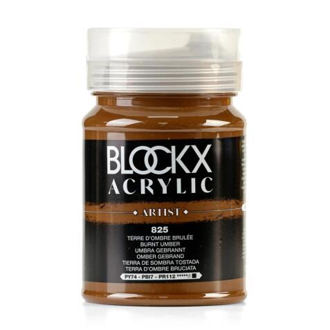 Peinture acrylique fine pot 500ml - Terre d'ombre brûlée