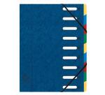 Trieur HARMONIKA® à fenêtres avec élastiques Véritable carte lustrée 9 compartiments