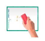 Cahier Magique couverture ardoise double-face effaçable piqué 17x22cm 48 pages quadrillé 10 x 10 + Marge - Vert émeraude
