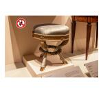 Panneau PVC adhésif antidérapant Interdit de s'assoir 10 cm - Rouge