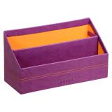 Rhodiarama porte-courrier simili cuir italien 25x10x14 cm - Violet
