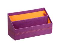Rhodiarama porte-courrier simili cuir italien 25x10x14 cm - Violet