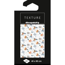 Papier Texture Décopatch n°864 -1 feuille 40x60cm - Blanc