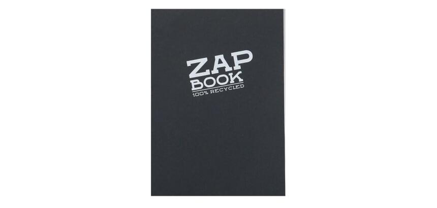 Zap Book carnet collé 160F A5 80g - Noir
