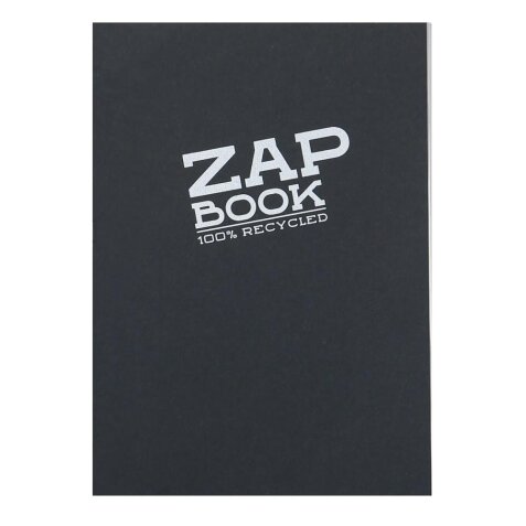 Zap Book carnet collé 160F A5 80g - Noir