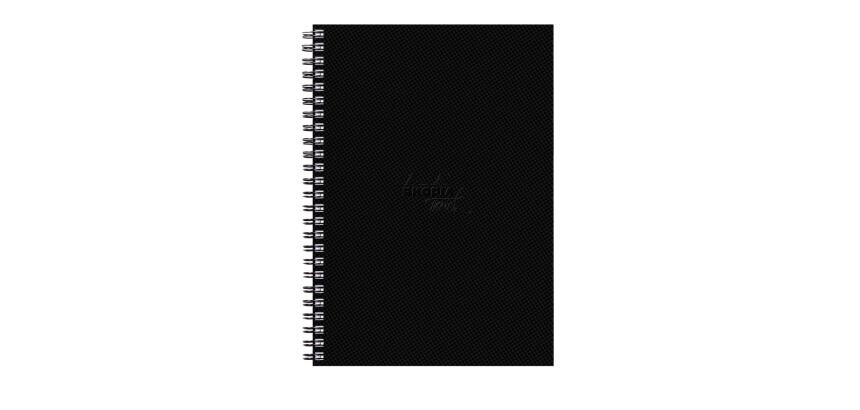 Rhodia Touch Watercolor Book, papier grain fin 100% coton 300g - A4 portrait, 40 pages - Noir