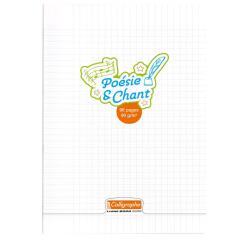 Cahier Poésie et Chant piqué 8000 POLYPRO A4 96 pages grands carreaux + uni 90 g - Incolore