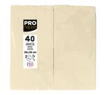 Pak van 40 micro-gekartelde tissue servetten 2-laags - gevouwen 1/8