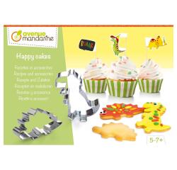 Boîte créative, Happy Cakes, Recettes et accessoires, Dinosaures - Vert