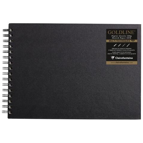 Goldline carnet spiralé 64F A4 140g I - Blanc