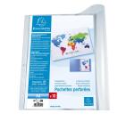 Sachet 10 pochettes perforées polypropylène lisse A3 pliées - Incolore
