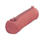 Trousse en cuir Age Bag petite ronde 18,5xØ4 cm - Rose antique