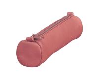 Trousse en cuir Age Bag petite ronde 18,5xØ4 cm - Rose antique