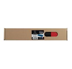 VADE/Almohadilla de escritorio polipiel PU suave, máxima compatibilidad: equipos informáticos - HOME OFFICE - Negro/rojo