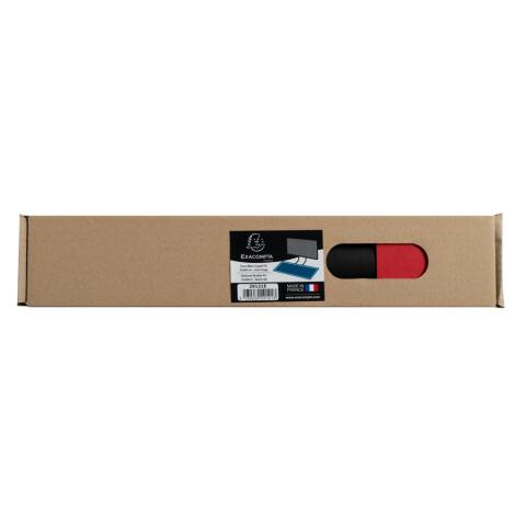 VADE/Almohadilla de escritorio polipiel PU suave, máxima compatibilidad: equipos informáticos - HOME OFFICE - Negro/rojo