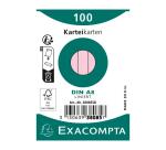 Fichas de cartulina bristol 205 g/m2 - Rayado - 55x74 mm - Rosa