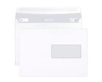 Boite de 500 enveloppes Blanches C5-162x229mm - Auto-Adhésives - 90g/m2 - Fenêtre PET 45x100 (position 62/20) - Blanc
