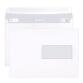 Boite de 500 enveloppes Blanches C5-162x229mm - Auto-Adhésives - 90g/m2 - Fenêtre PET 45x100 (position 62/20) - Blanc