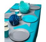 20 Runde Pappteller, 23 cm - Grau