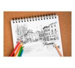 Sketch bloc spiralé 100F A5 90g - Blanc