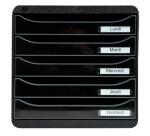 Módulo BIG-BOX PLUS con 5 cajones para documentos A4+, ultra-rígido y con stop de seguridad - 347x278x271 mm - GLOSSY