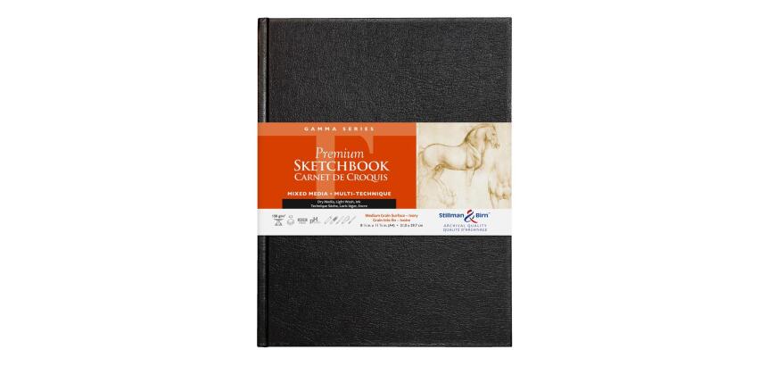 Gamma Series carnet rembordé rigide 62F A4 150g - Ivoire