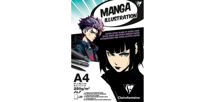 Bloc Illustration Manga A4 20F 250g