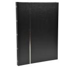 Album de timbres simili-cuir 32 pages noires - 16,5x22,5 cm