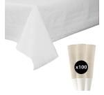 50 Gobelets en carton, 20 cl - Blanc