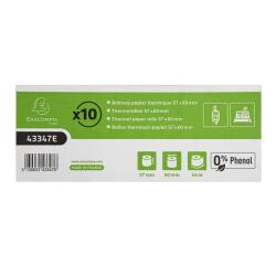 Papel térmico Exacompta 57 x Ø 60 x 12 mm x 44m 55g 43347E 1 copia SBPA FSC con impresión en reverso FSC