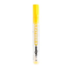 DARWI Marqueur Peinture sur Cuir Pointe Conique Fine 2mm - jaune soleil