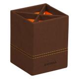 Rhodiarama pot à crayons simili cuir italien 8x8x11 cm - Bronze