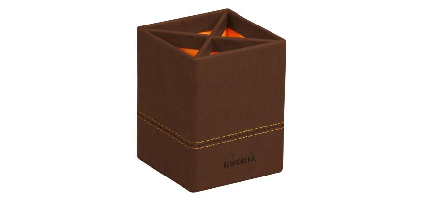 Pot à crayons, en similicuir