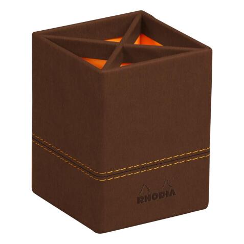 Pot à crayons, en similicuir