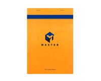 Bloc de bureau Master agrafé en-tête A5 100 feuilles petits carreaux 70 g - Orange