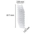 Trieur mural modulable vertical 8 compartiments A4 - Cristal