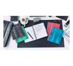 Bind'O Block cahier reliure intégrale A5+ 180 pages détachables perforées 6 trous ligné + cadre en-tête - Assortis