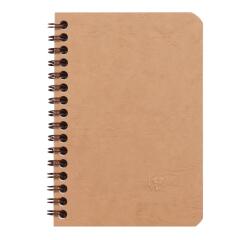 Cahier reliure intégrale Age Bag 9x14 100 pages 5x5 - Tabac