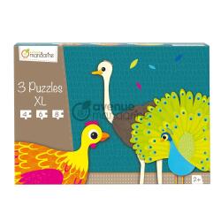 3 puzzles XL, Animaux à plumes