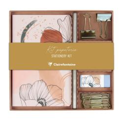 Evanescence, Kit de papeterie contenant un carnet 11x17 cm 64 pages lignées, un crayon de papier, 2 pinces doubles-clip, 10 trombones et une gomme