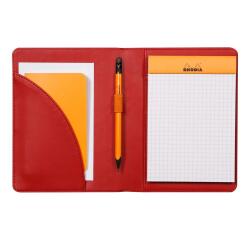 Rhodiarama livret porte-bloc N°13 pour bloc ou carnet format A6 - Coquelicot