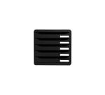 Cassettiera Big Box Plus 5 cassetti Ecoblack - Nero