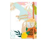 MY CREATIVE JOURNAL, Carnet de 208 pages au format 14,8x21cm - Fruity