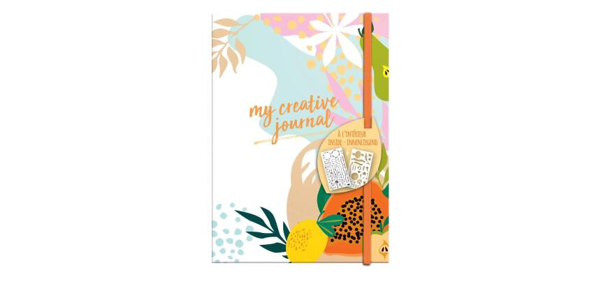 MY CREATIVE JOURNAL, Carnet de 208 pages au format 14,8x21cm - Fruity